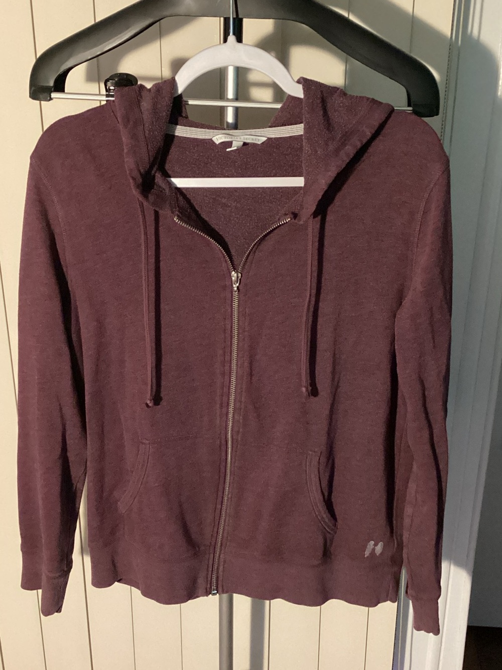 Victoria's Secret Plum Hooded Zip-Up Sweater